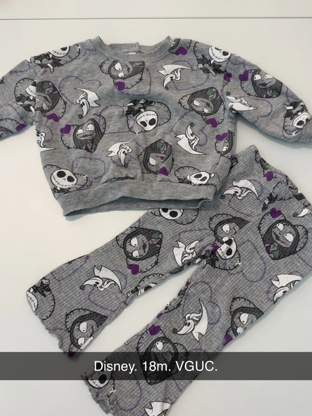 Disney Gray and Purple Nightmare Before Christmas Set